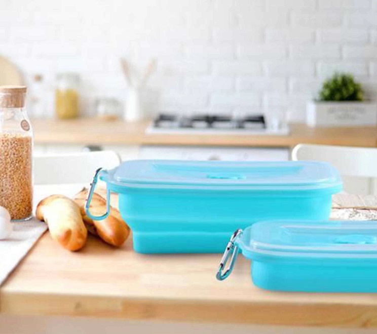 ظرف غذای تاشو سیلیکونی K100 گنجایش 1000میل