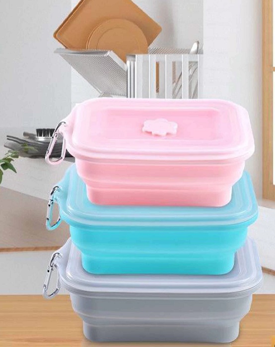 ظرف غذای تاشو سیلیکونی K100 گنجایش 1000میل
