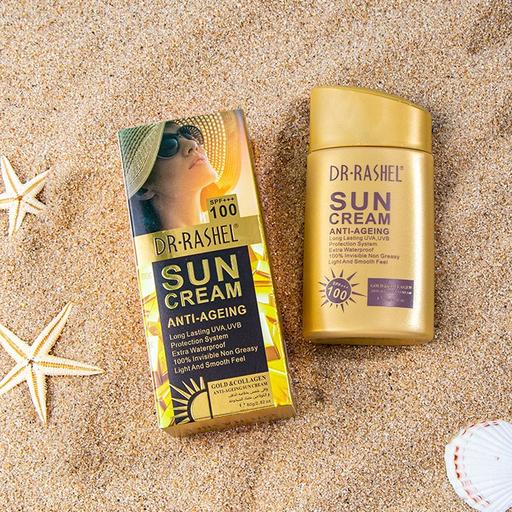 کرم ضد آفتاب دکتر راشل SPF 100 مدل Anti Ageing حجم ۸۰ میلی‌لیتر
