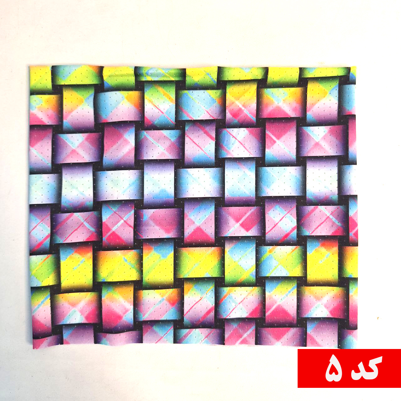 دستمال سر و گردن سوزنی طرح آبرنگی