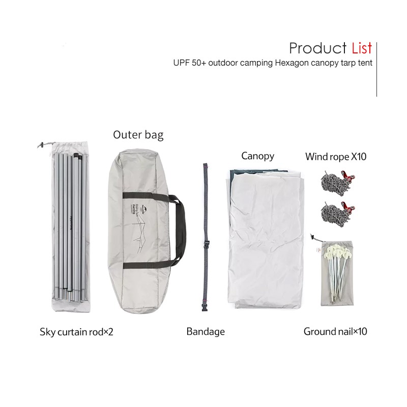 سایه بان کمپینگ نیچرهایک مدل NH16T012-S