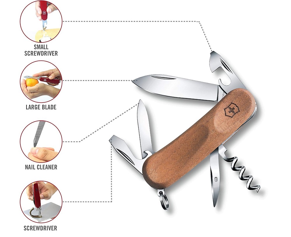 چاقو چندکاره ویکتورینوکس مدل Evo Wood 10
