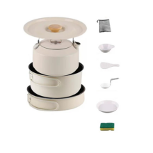 ست ظروف سفری 4 الی 5 نفره استیل کد CS-470