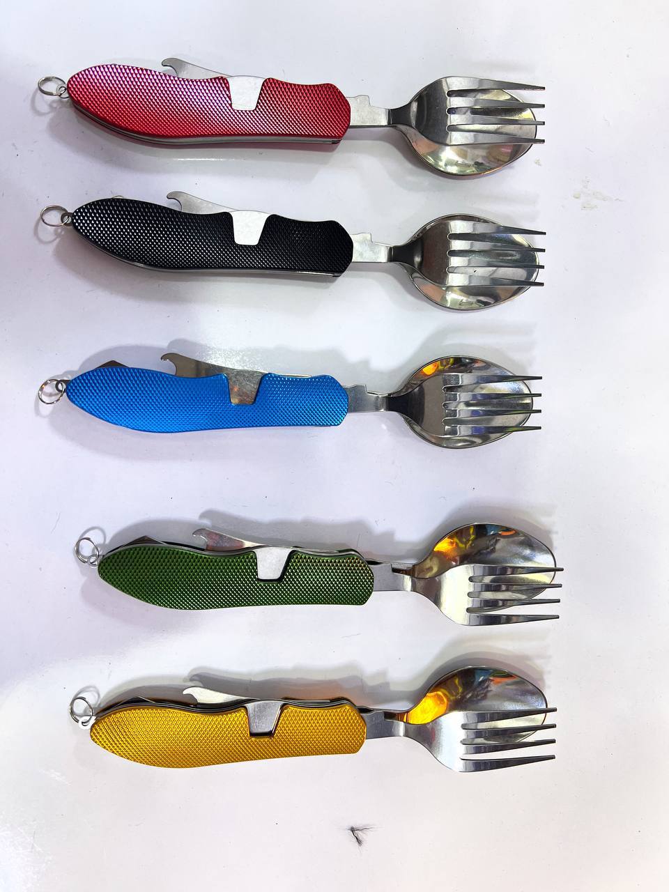 ست قاشق چنگال مسافرتی کد colorfull