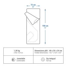 کیسه خواب پتویی کچوا مدل ARPENAZ 10°