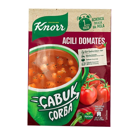 سوپ نیمه آماده Knorr گوجه فرنگی تند 22 گرمی