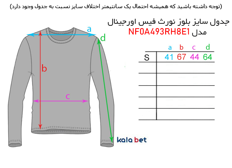 بلوز نورث فیس اورجینال مدل NF0A493RH8E1